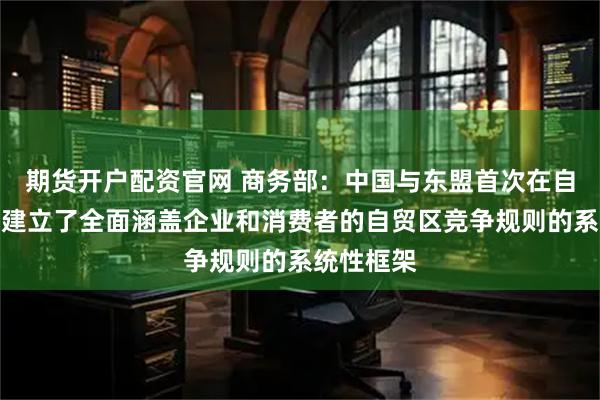 期货开户配资官网 商务部:中国与东盟首次在自贸协定中建立了全面涵盖企业和消费者的自贸区竞争规则的系统性框架