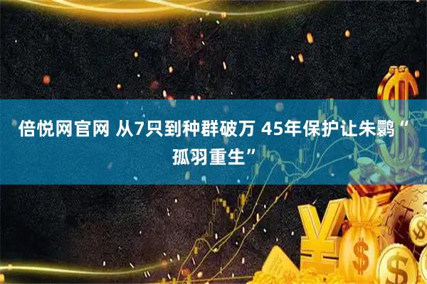 倍悦网官网 从7只到种群破万 45年保护让朱鹮“孤羽重生”