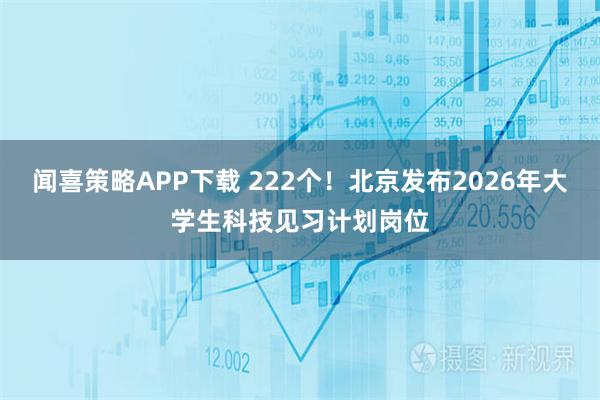 闻喜策略APP下载 222个！北京发布2026年大学生科技见习计划岗位